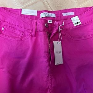 NWT Judy Blue hot pink jeans, 16W.
